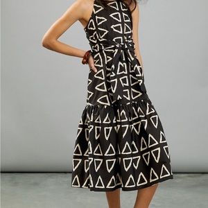 Corey Lynn Calter Black MIDI Keyanna Dress from Anthro